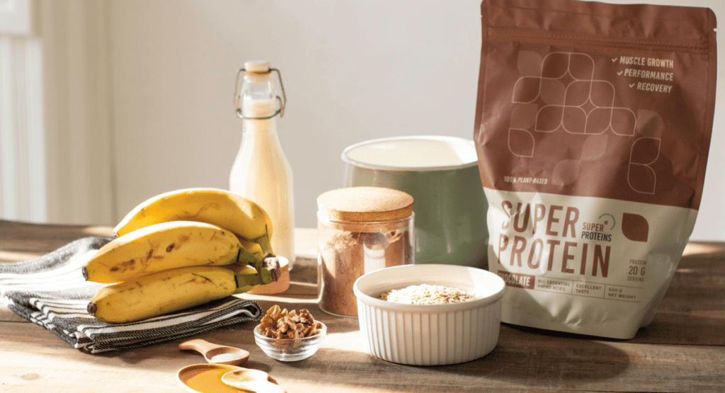 You need just few ingredients to prepare a healthy and high-protein vegan chocolate oatmeal